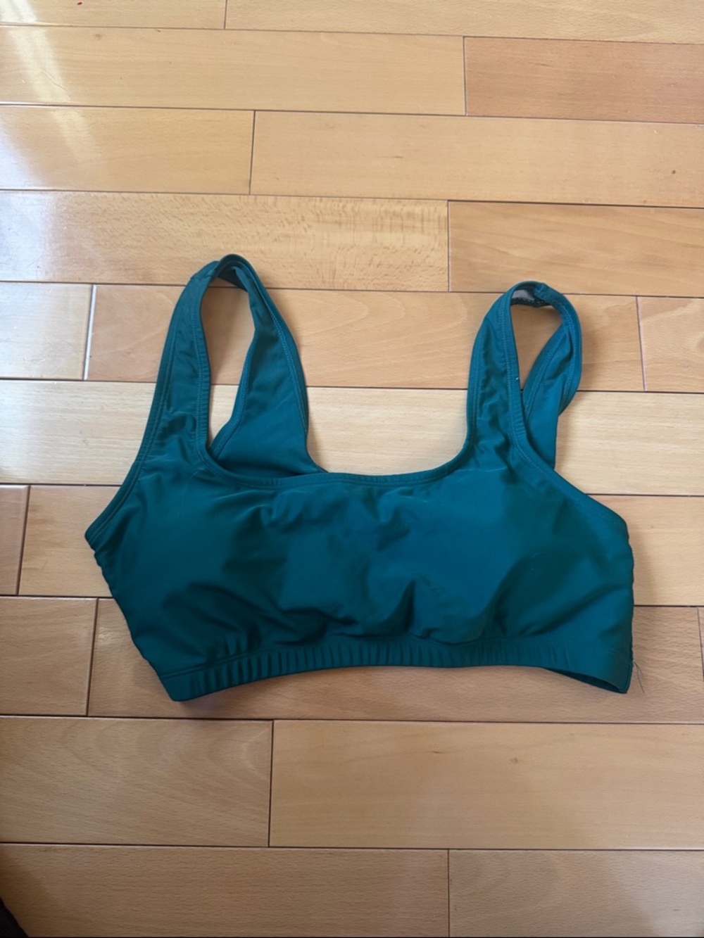 Green women’s bathing suit top